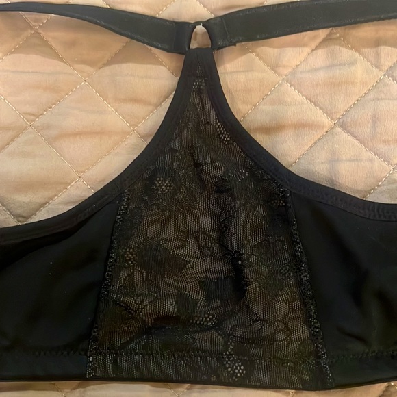NWOT Warner’s RACERBACK black front closure bra 38D - Picture 4 of 5